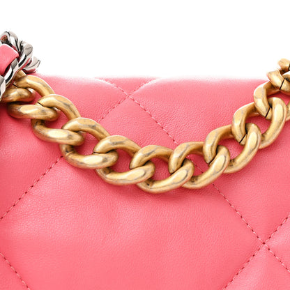 Chanel Lambskin Quilted Medium Chanel 19 Flap Pink 8 of 12