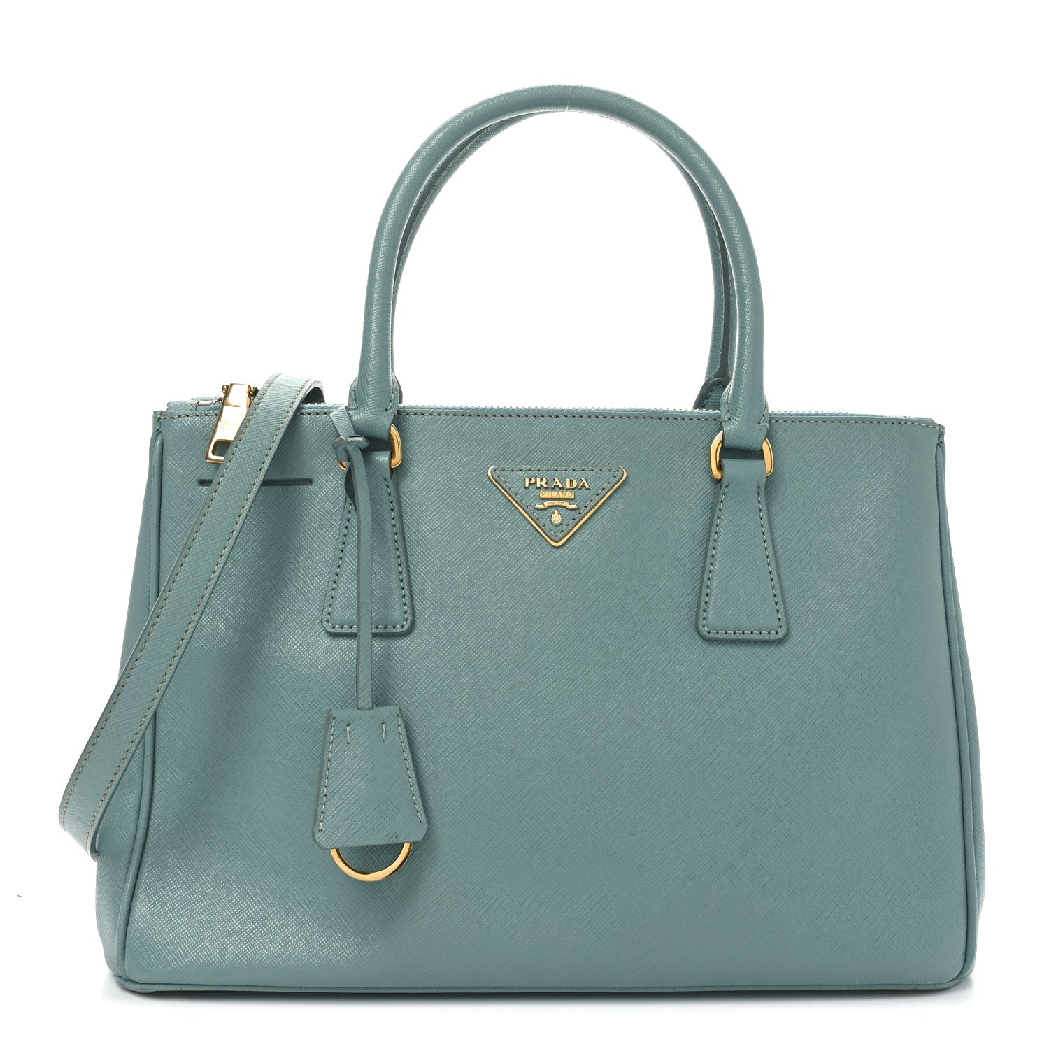Prada Saffiano Lux Galleria Small Double Zip Tote Turchese 1 of 10