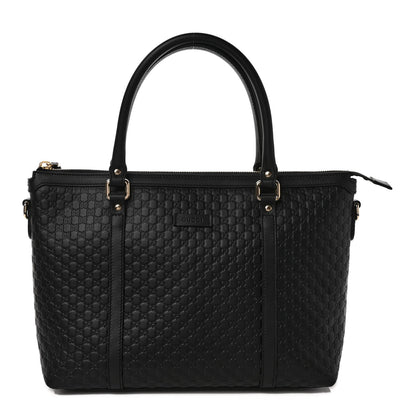 Gucci Soft Microguccissima Small Zippered Satchel Black 1 of 9