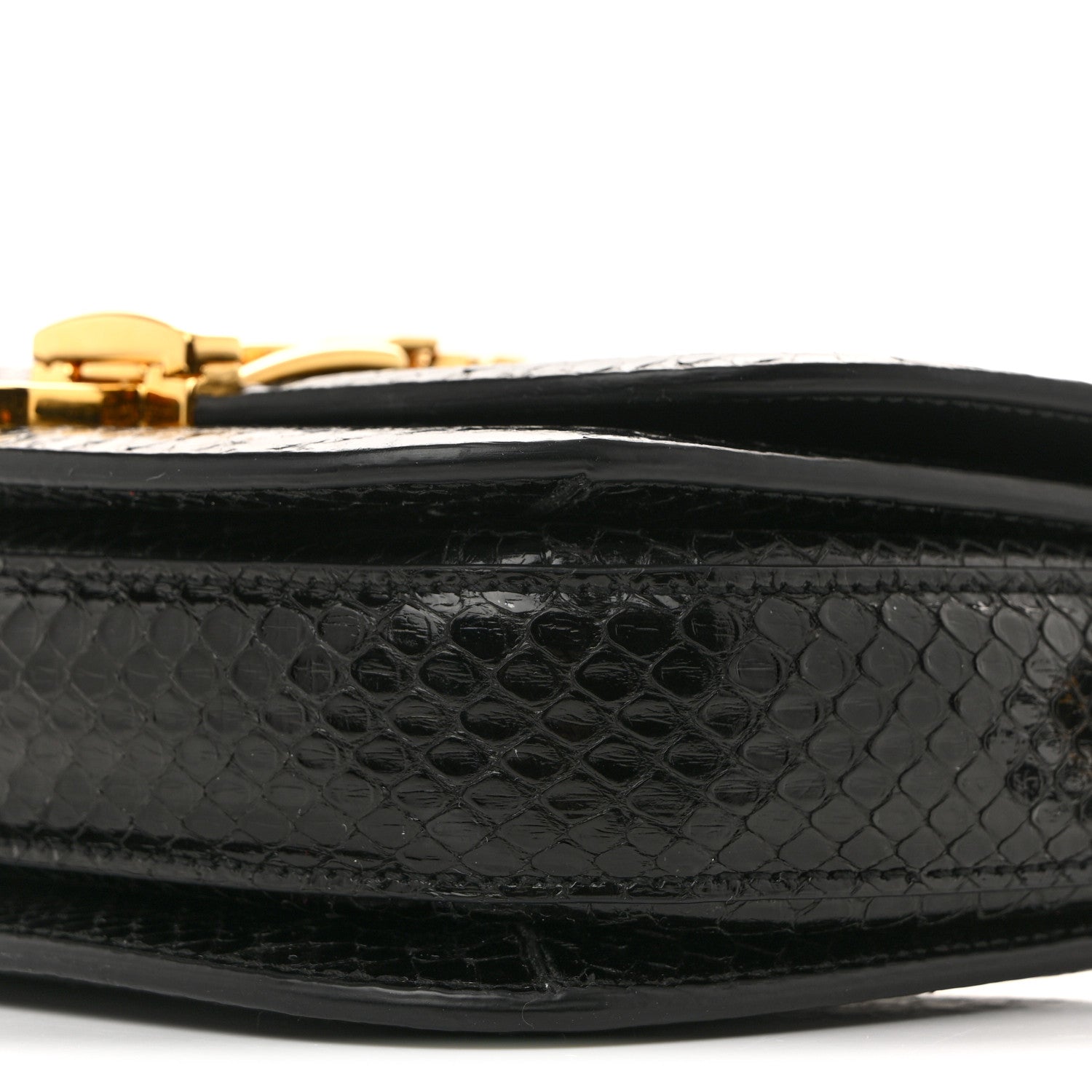 Gucci Snakeskin Mini Sylvie 1969 Messenger Bag Black 10 of 16