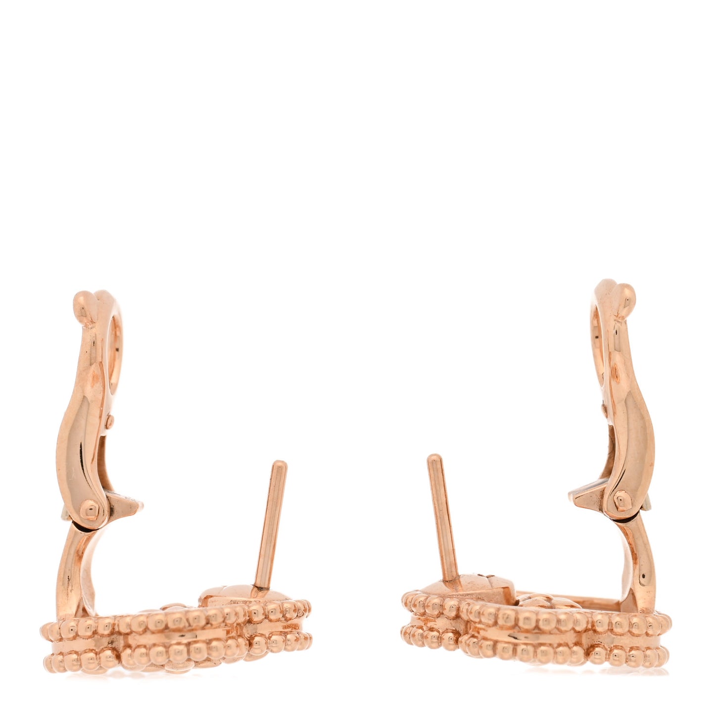 18K Rose Gold Mother of Pearl Lucky Springs Plum Blossom Earrings