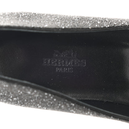 Hermes Glitter Holly Ballerina Flats 38 Black 7 of 7