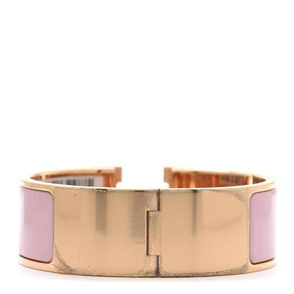 Hermes Enamel Wide Clic Clac H Bracelet PM Rose Nacarat 4 of 8