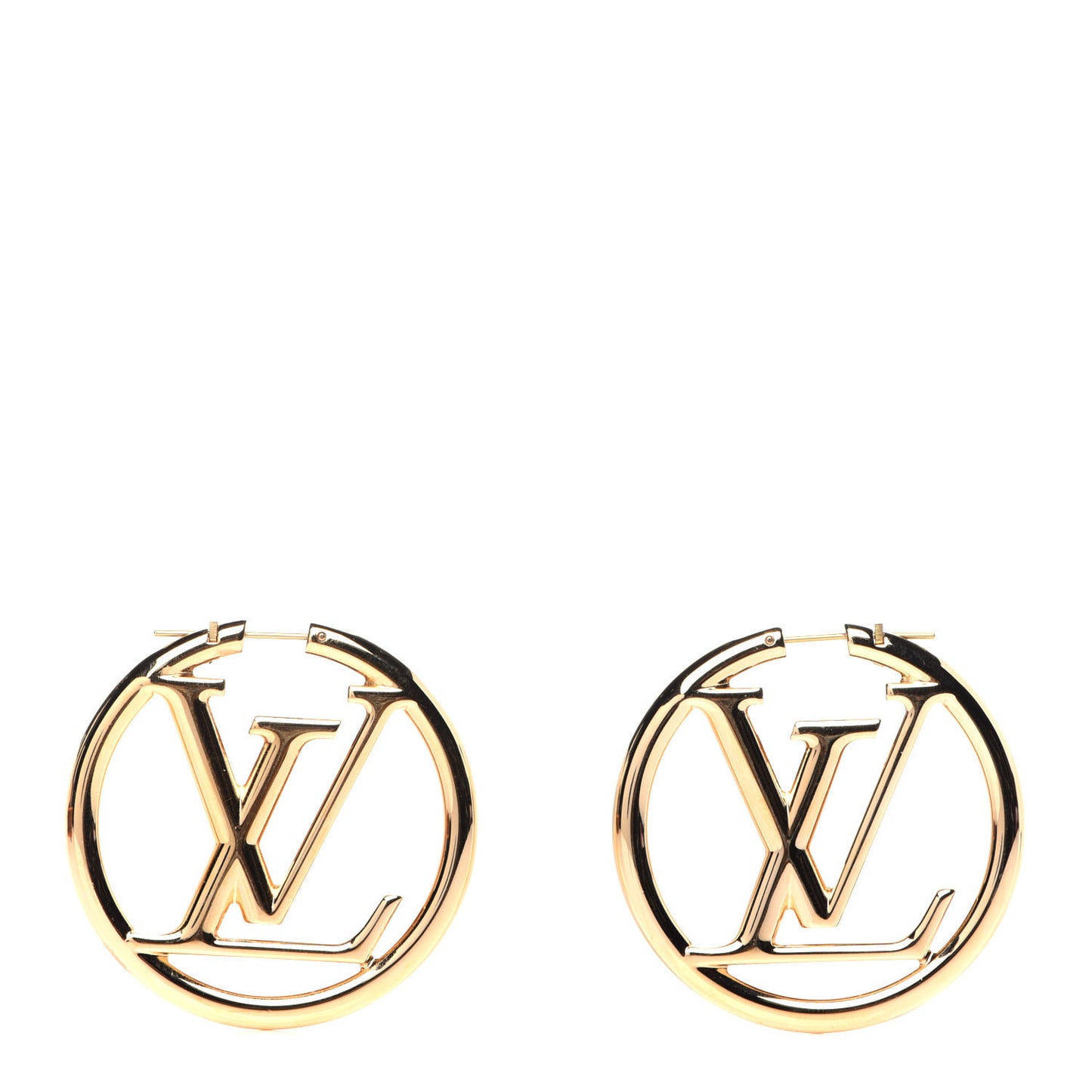 Metal Louise Hoop Earrings Gold