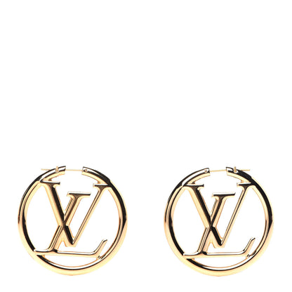 Louis Vuitton Metal Louise Hoop Earrings Gold 1 of 6