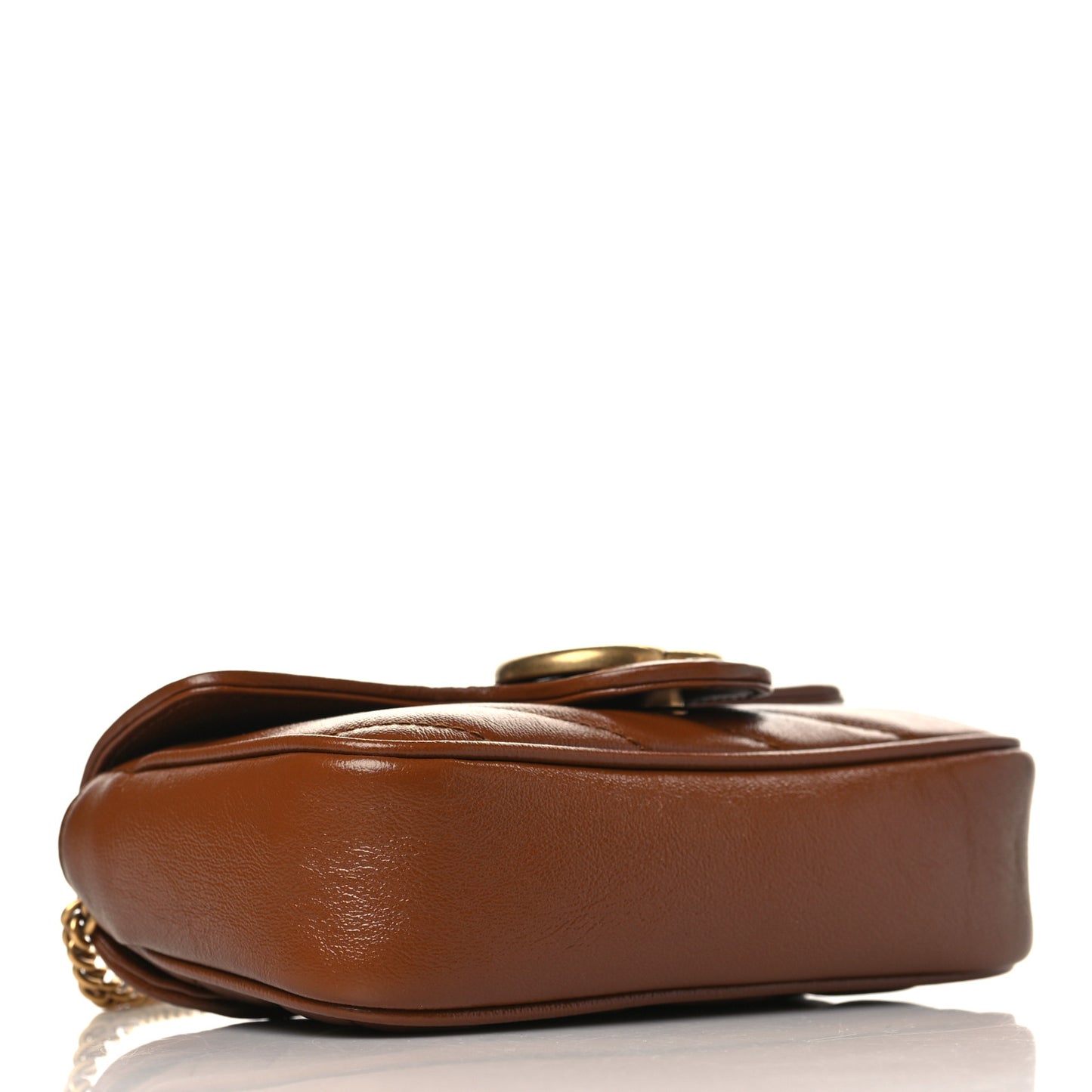 Azalea Calfskin Matelasse Diagonal Super Mini GG Marmont Shoulder Bag Cuir