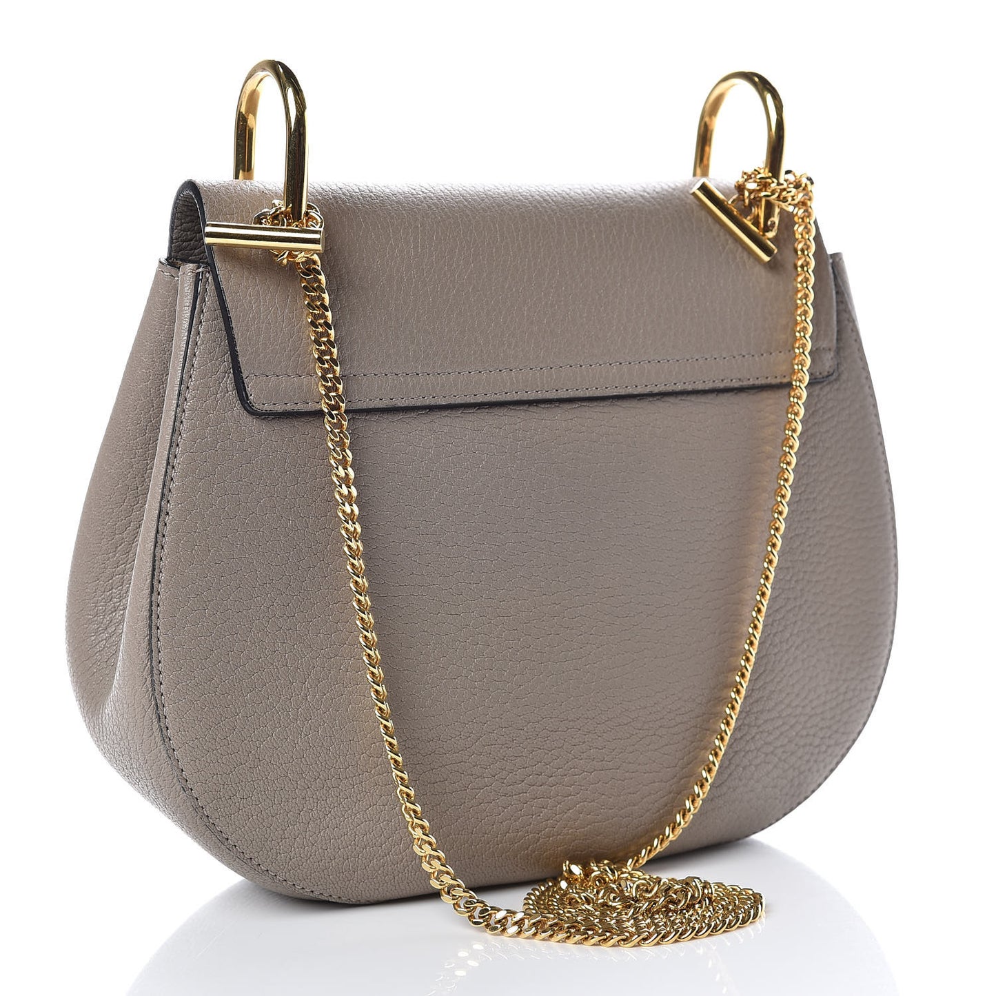 Grained Lambskin Drew Shoulder Bag Motty Grey