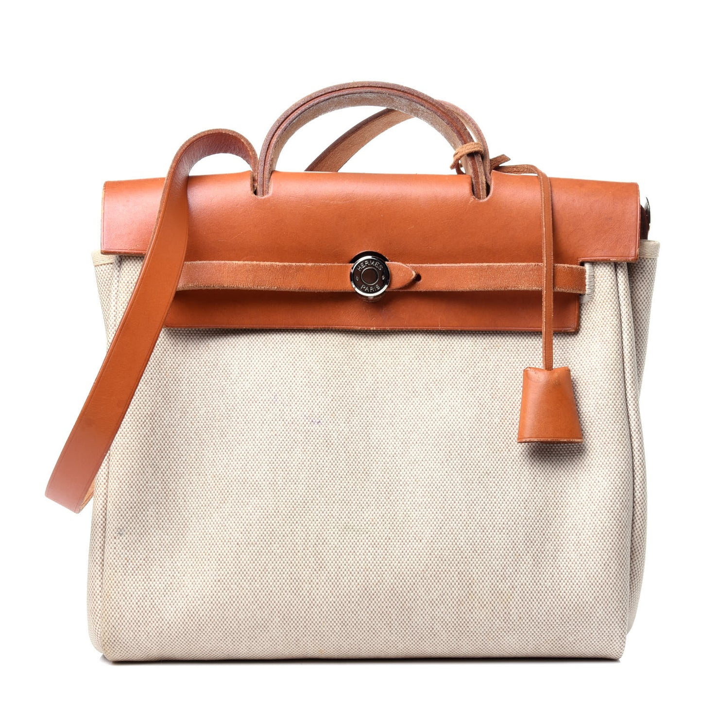 Toile Vache Calfskin Herbag 30 PM Backpack Natural