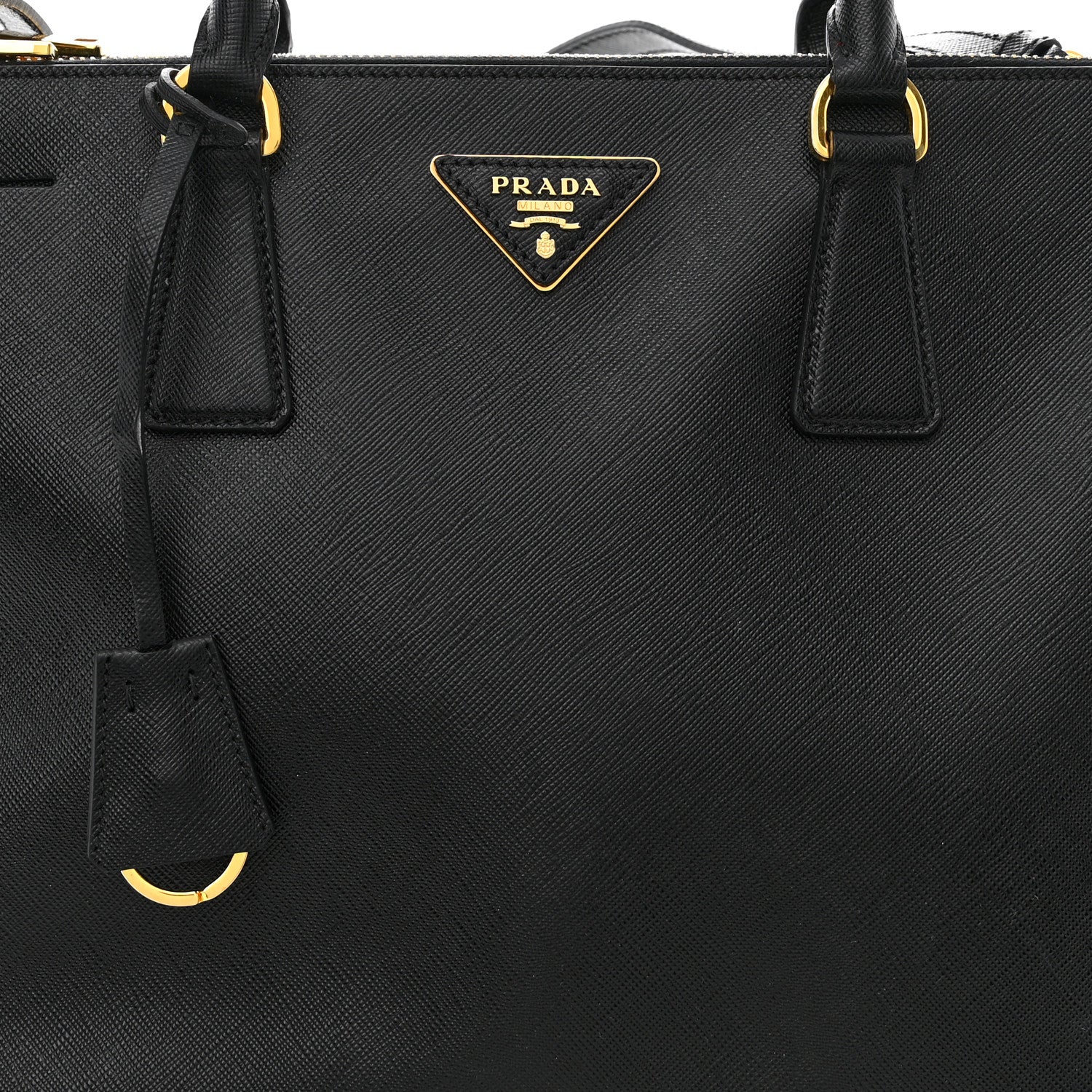 Prada Saffiano Medium Galleria Double Zip Tote Black 11 of 14