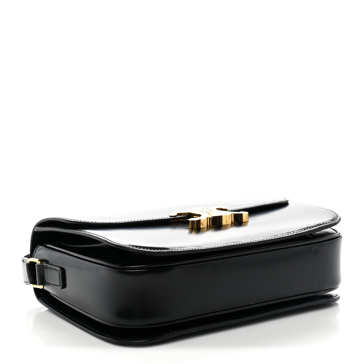 Celine Shiny Calfskin Medium Triomphe Black 4 of 11