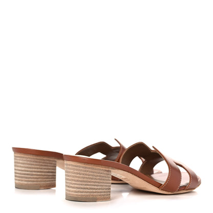 Hermes Calfskin Oasis Sandals 35 Gold 4 of 8
