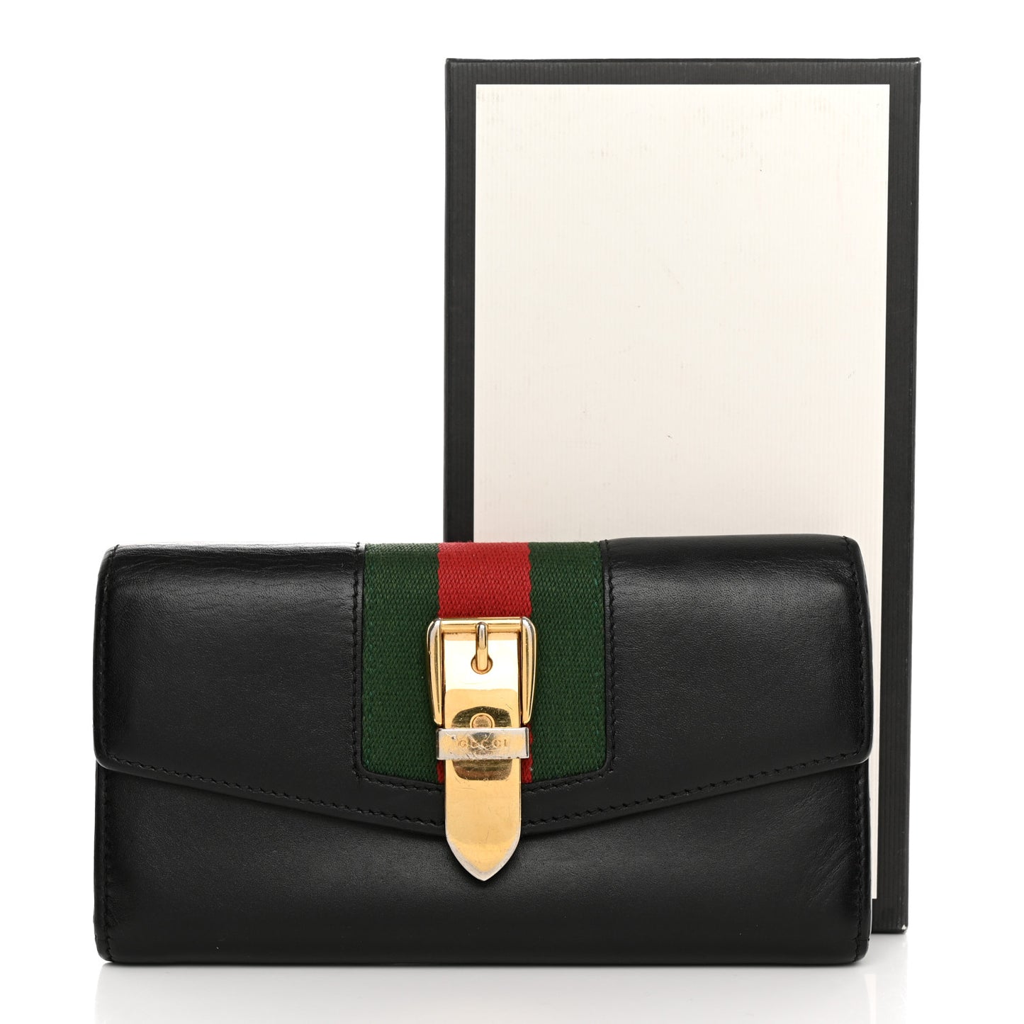 Calfskin Sylvie Continental Wallet Black