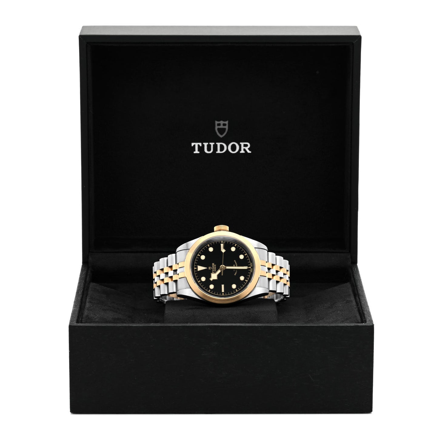 Stainless Steel 18K Yellow Gold 41mm Black Bay Automatic Watch Black 79543