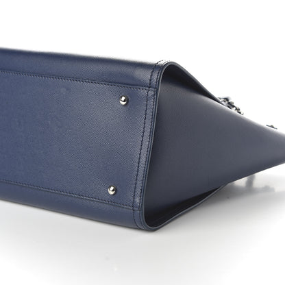 Chanel Caviar Small Studded Deauville Tote Navy 8 of 10