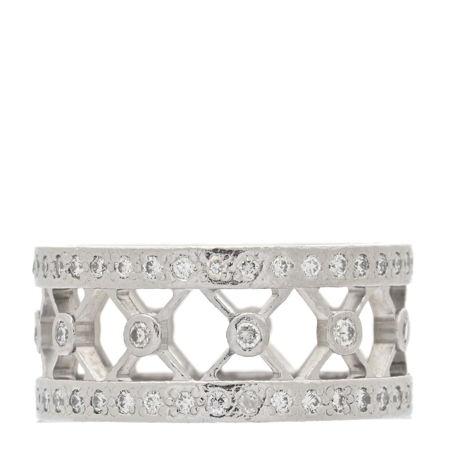 Tiffany Platinum Diamond Voile Ring 47 4 1 of 10