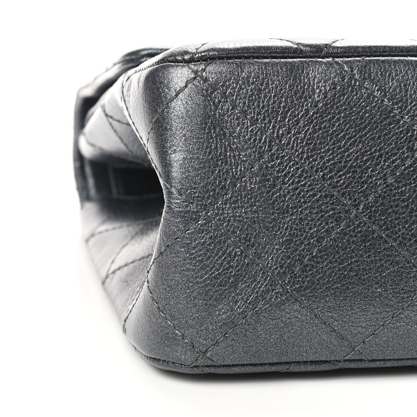 Metallic Calfskin Quilted 2.55 Reissue 227 Flap Charcoal