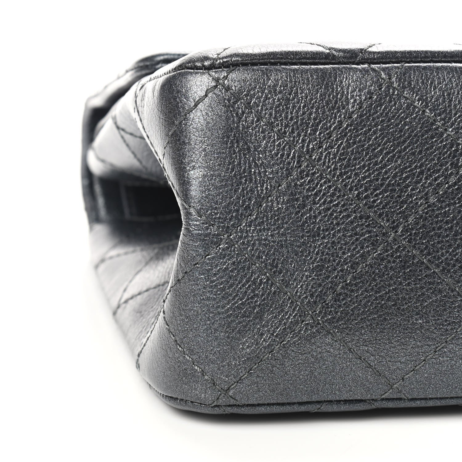 Chanel Metallic Calfskin Quilted 2.55 Reissue 227 Flap Charcoal 8 of 9