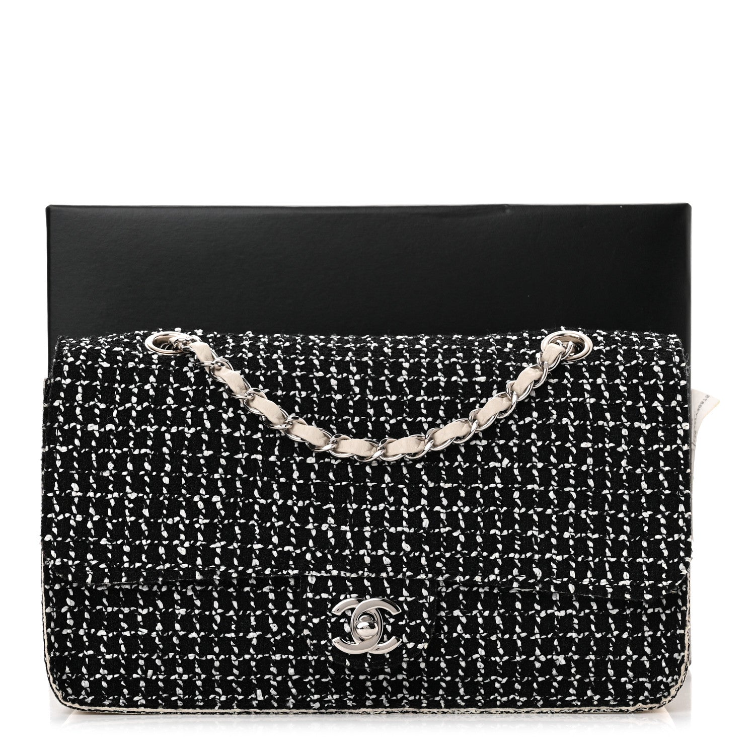 Chanel Tweed Medium Single Flap Black White 7 of 7