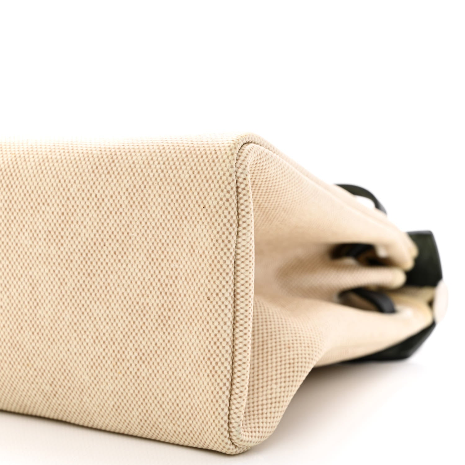 Hermes Toile Vache Calfskin Herbag 30 PM Ficelle Black 10 of 18
