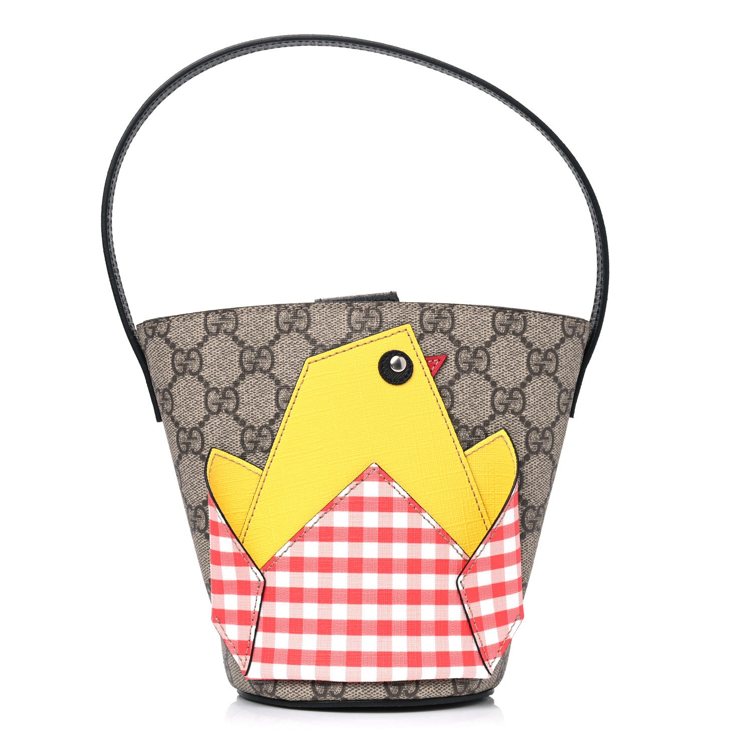 Gucci GG Supreme Monogram Childrens Chick Bucket Bag Black 1 of 4