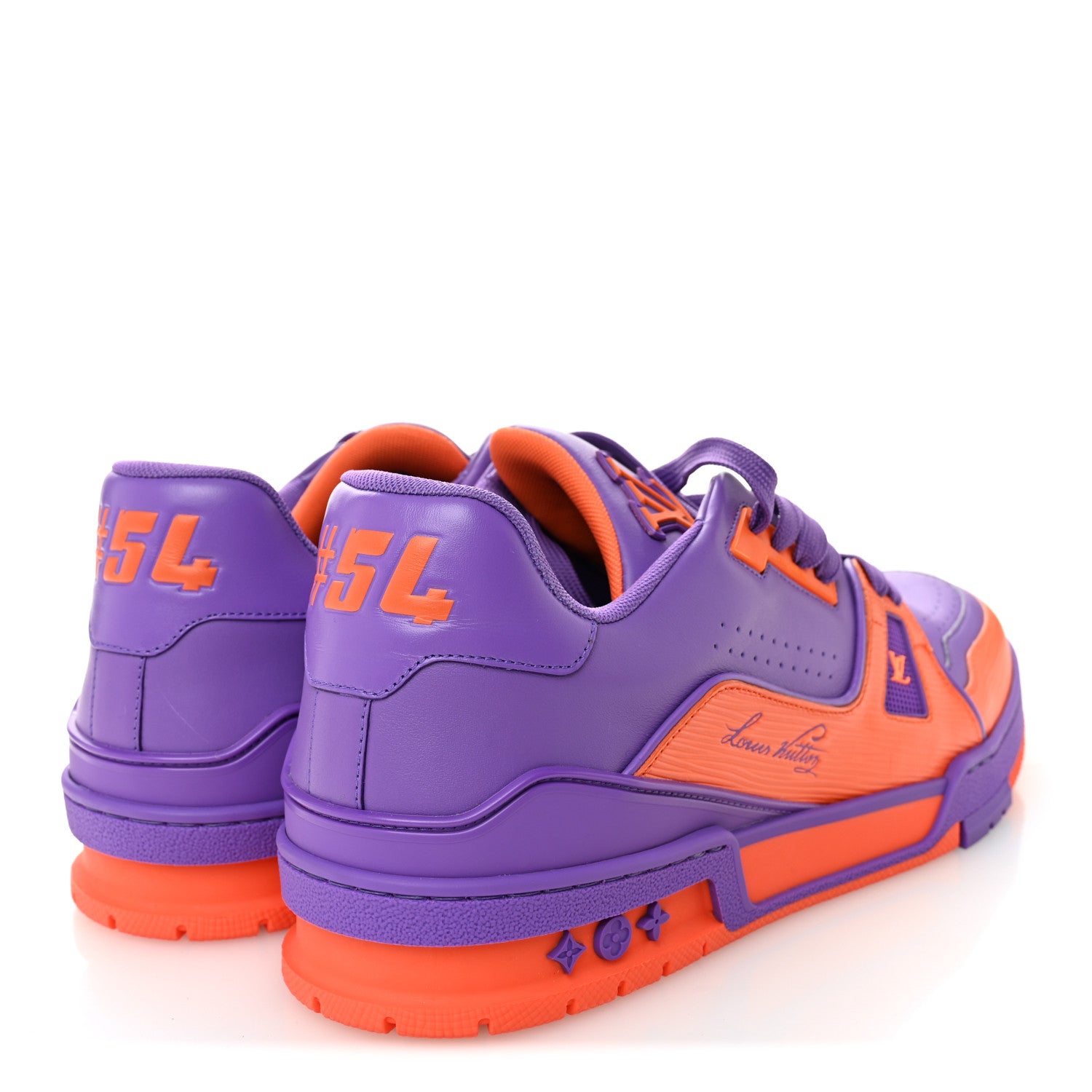 Louis Vuitton Calfskin Epi Mens LV Trainer Sneakers 9 Violet 5 of 10