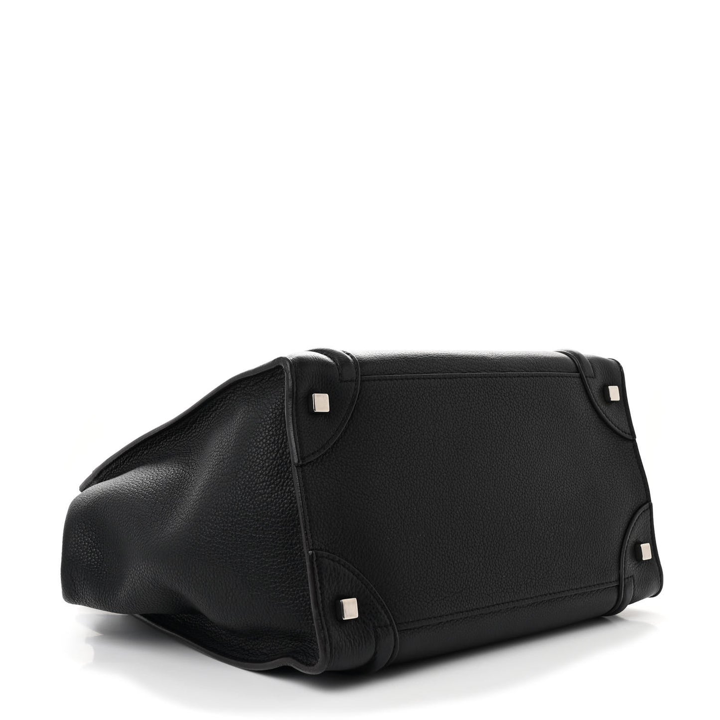 Drummed Calfskin Mini Luggage Black