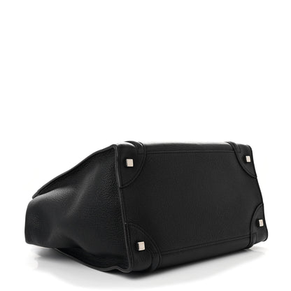 Celine Drummed Calfskin Mini Luggage Black 4 of 10