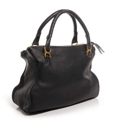 Chloe Calfskin Large Marcie Satchel Black 3 of 9