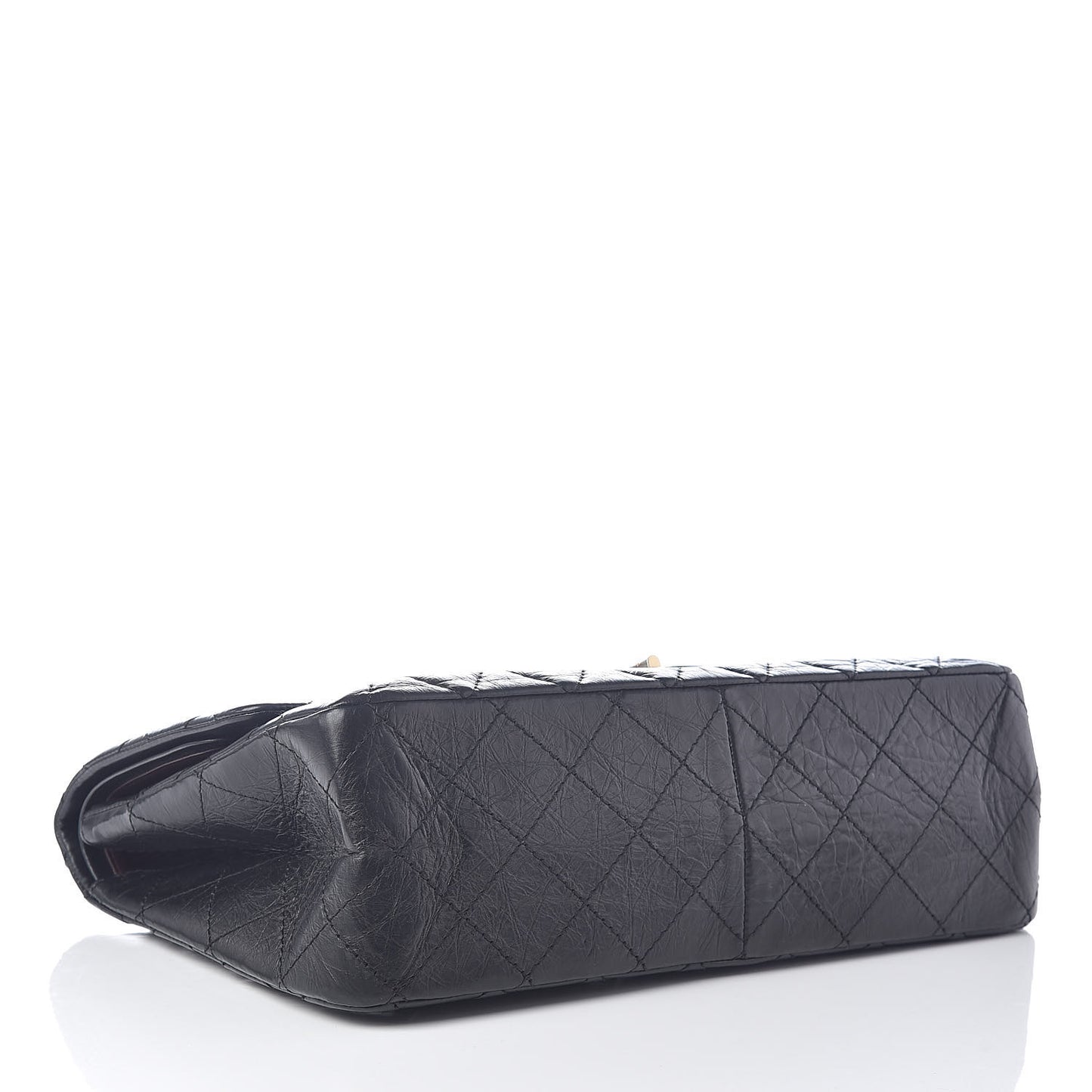 Aged Calfskin Quilted 2.55 Reissue 227 Flap Black