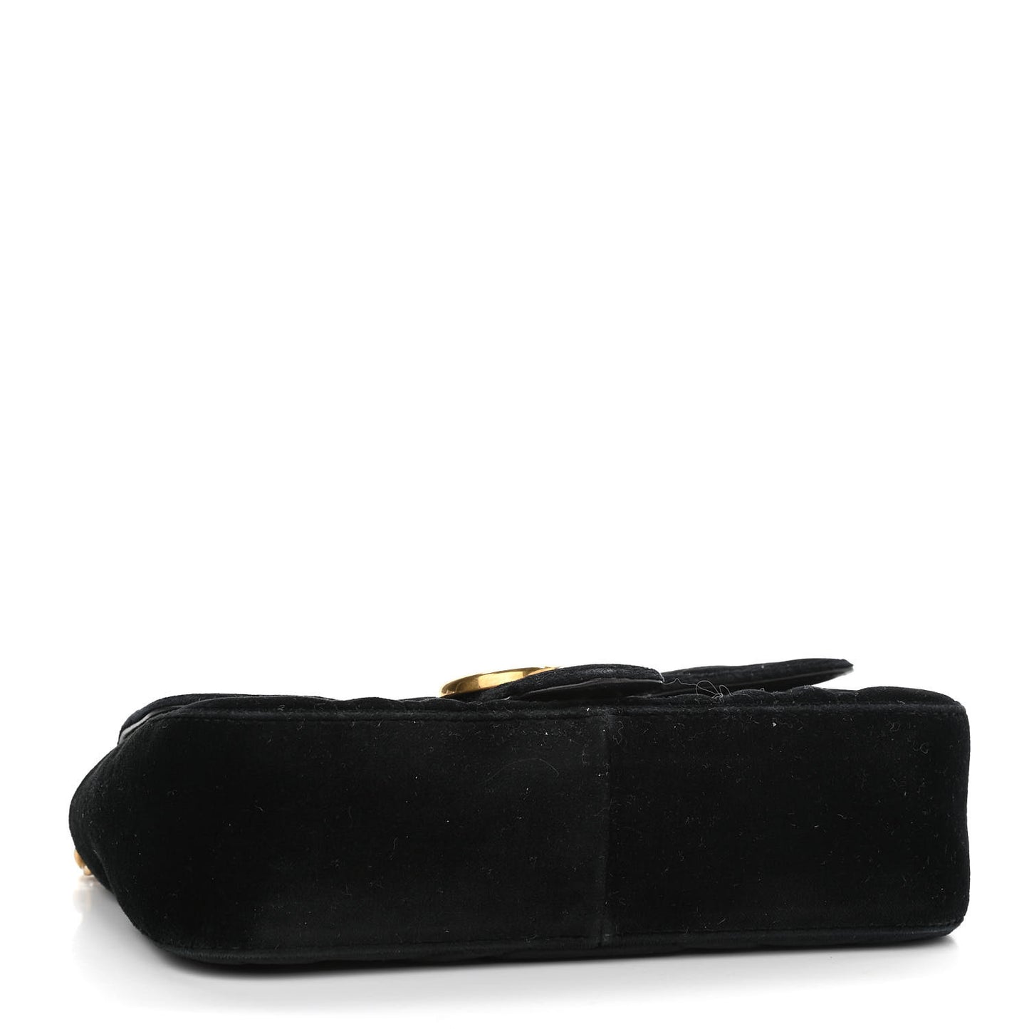 Velvet Matelasse Mini GG Marmont Shoulder Bag Black