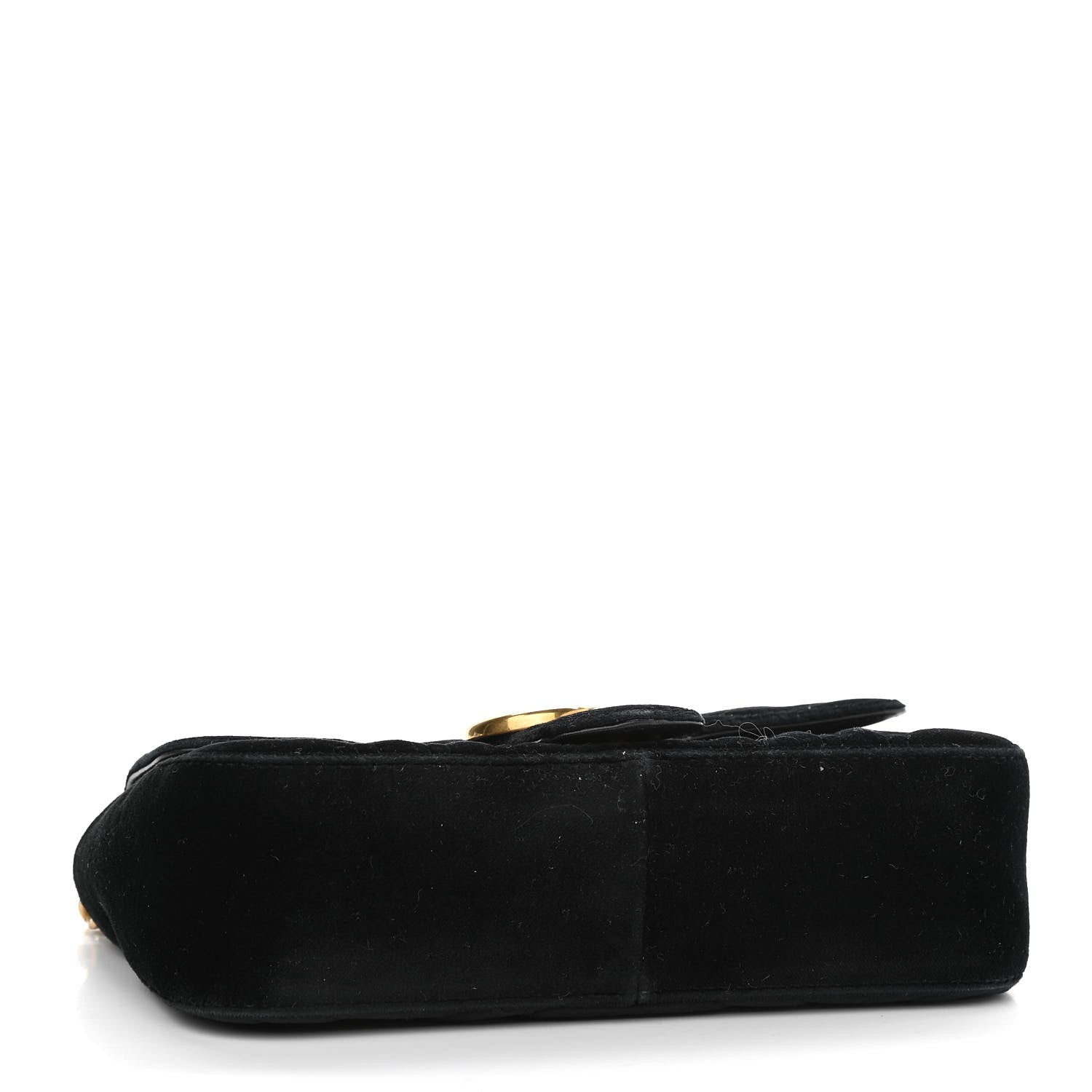 Gucci Velvet Matelasse Mini GG Marmont Shoulder Bag Black 4 of 10