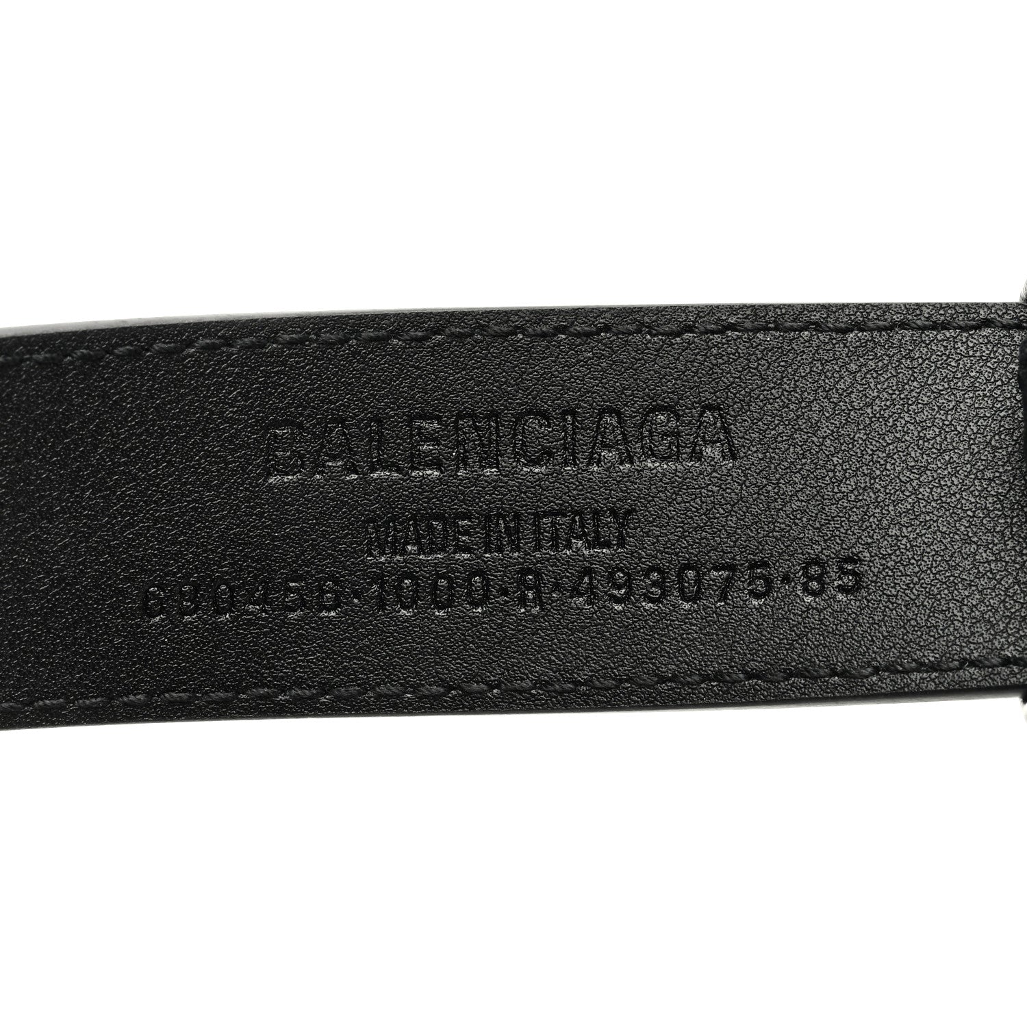 Gucci X BALENCIAGA Plutone Calfskin Belt 85 34 Black 3 of 4