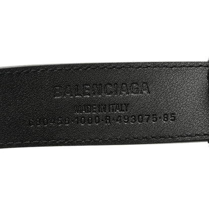 Gucci X BALENCIAGA Plutone Calfskin Belt 85 34 Black 3 of 4