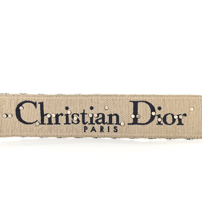 Christian Dior Oblique Studded Shoulder Strap Blue 3 of 8