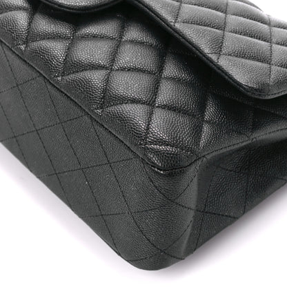 Chanel Iridescent Caviar Quilted Medium Double Flap Black 11 of 13