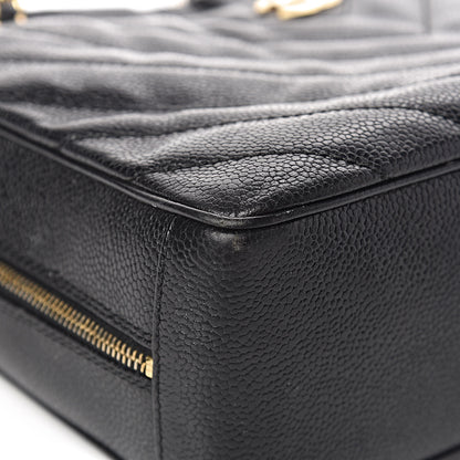 Chanel Caviar Chevron Quilted Camera Case Black 10 of 14