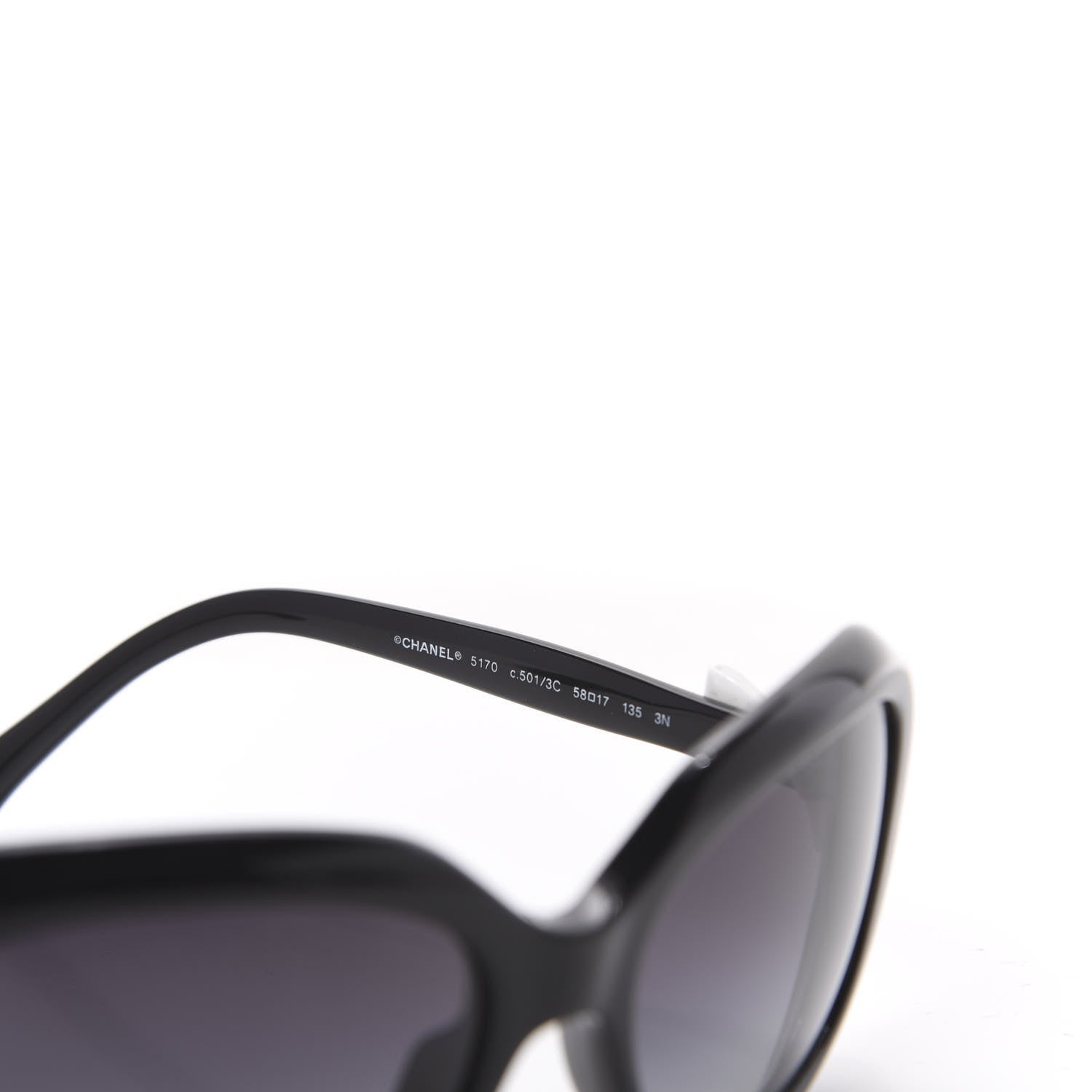 Chanel CC Bow Sunglasses 5170 Black 5 of 6