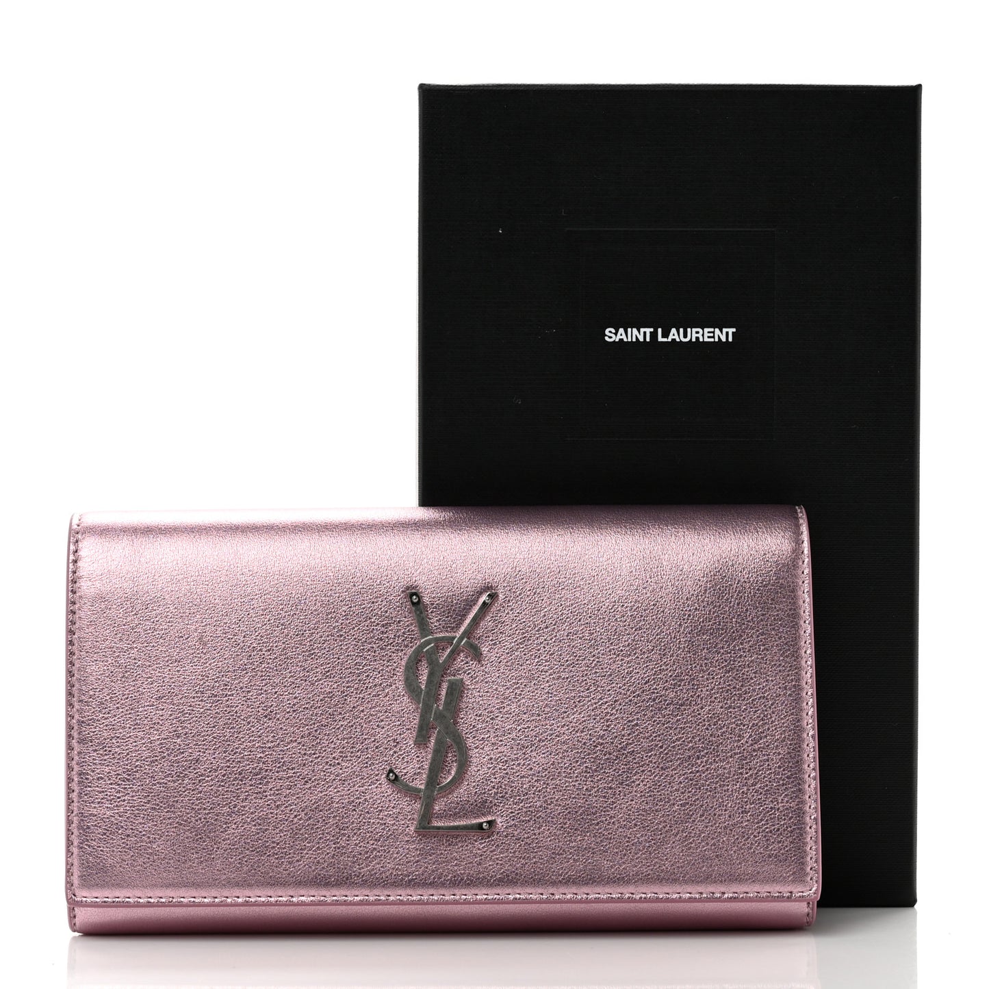 Metallic Calfskin Classic Monogram Cassandre Wallet New Azalea