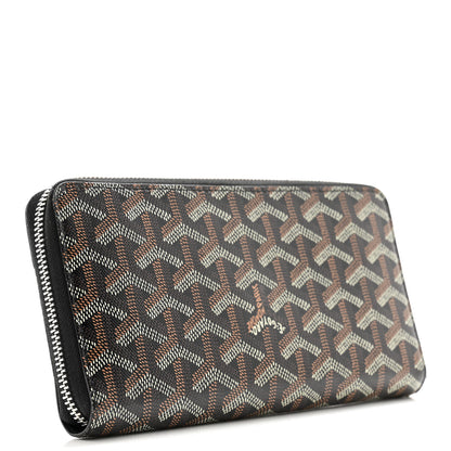 Goyard Goyardine Matignon Zip Around GM Wallet Black 3 of 9