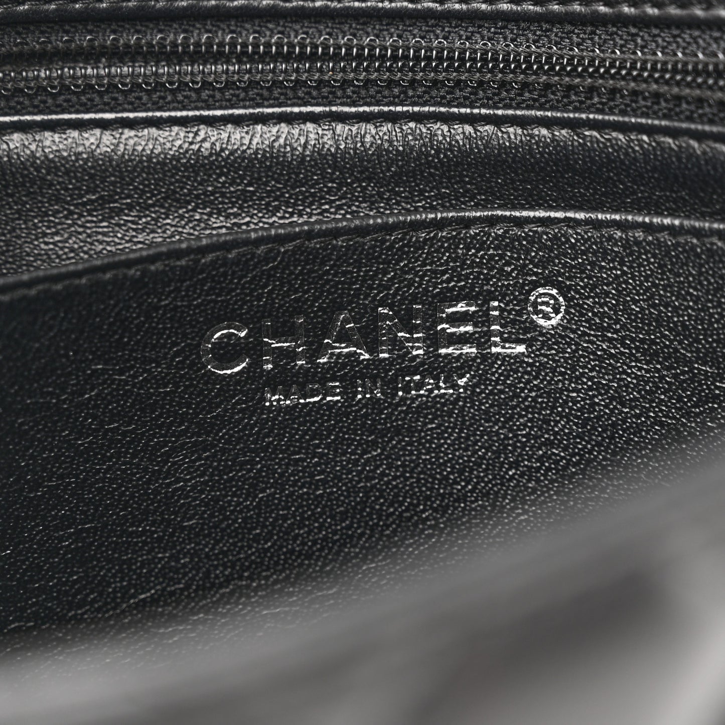 Lambskin Quilted Mini Square Flap Black