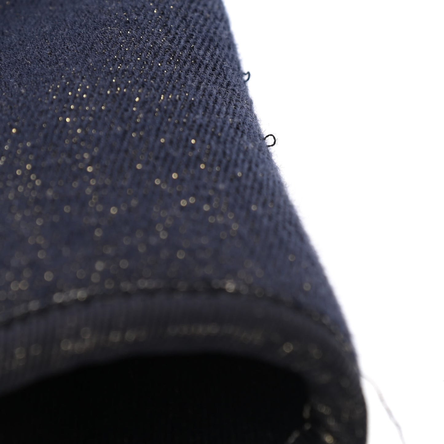 Lurex Canvas Medium Deauville Tote Navy Blue Gold