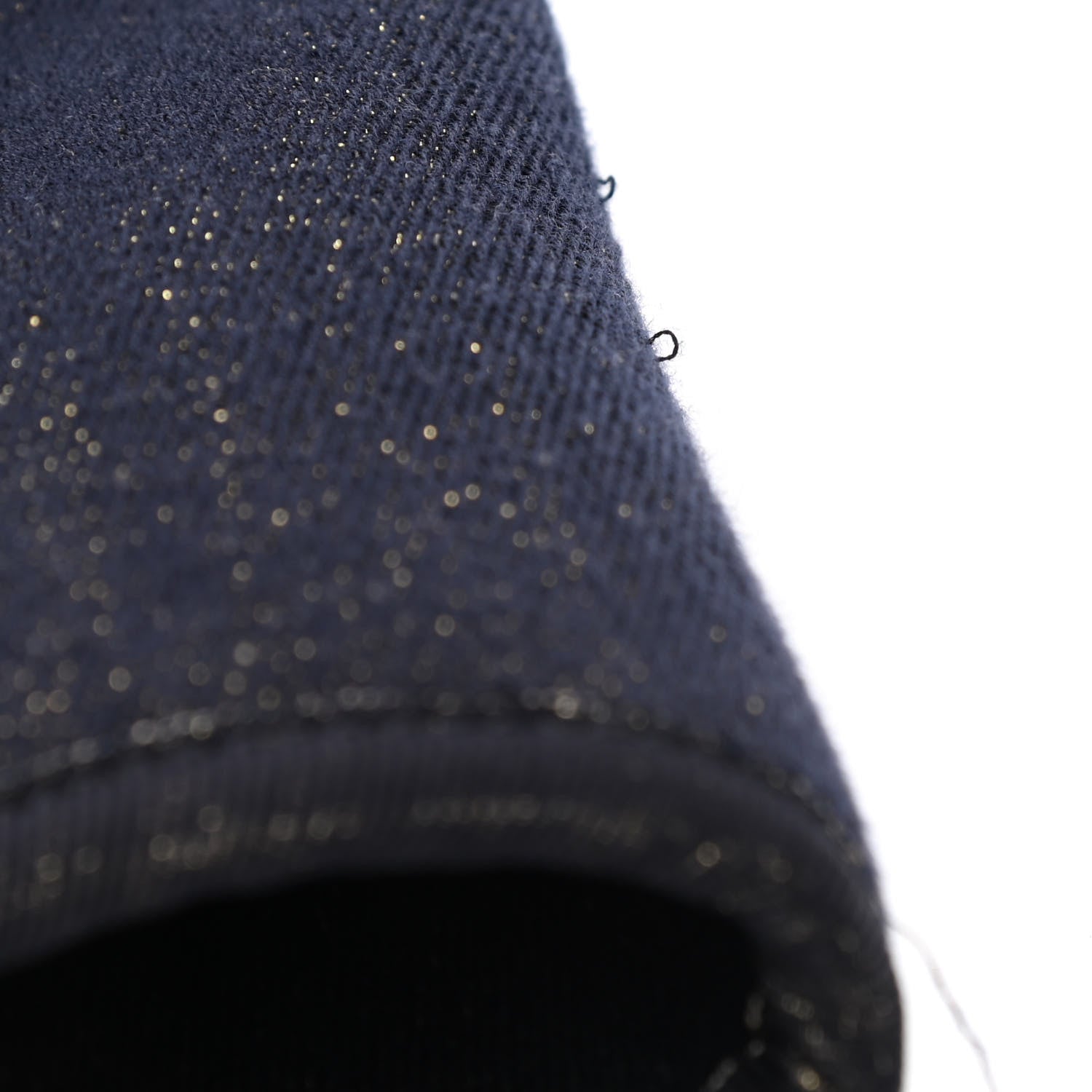 Chanel Lurex Canvas Medium Deauville Tote Navy Blue Gold 13 of 14