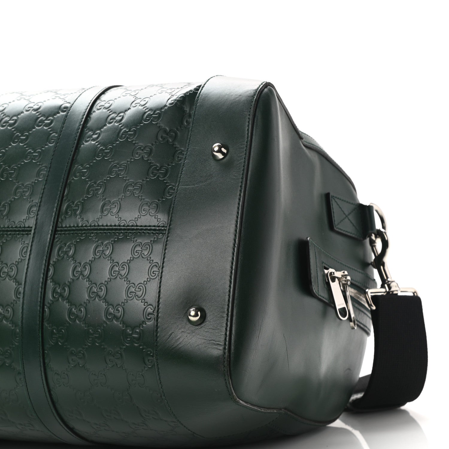 Gucci Guccissima Signature Medium Duffle Green 10 of 12