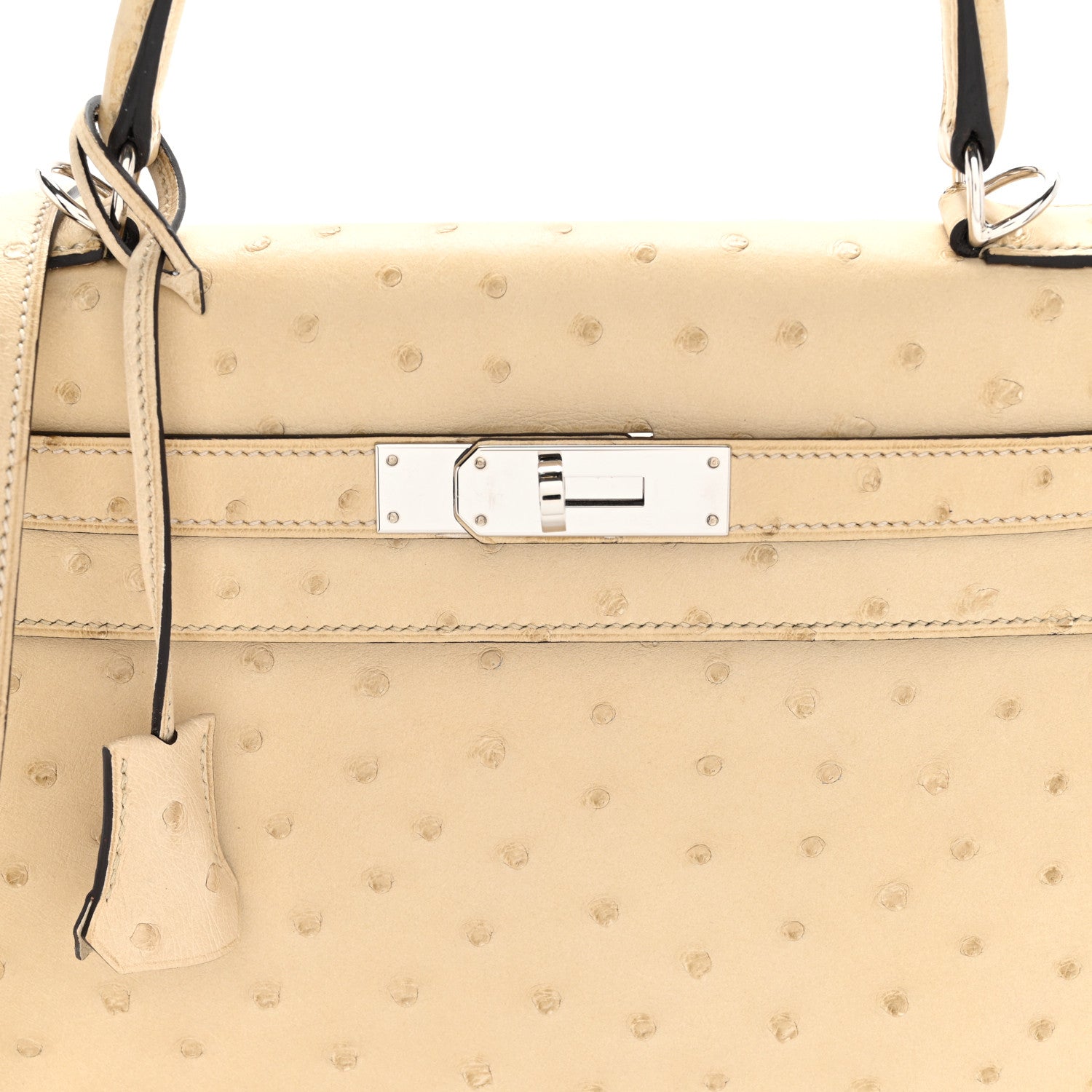 Hermes Ostrich Kelly Sellier 28 Parchemin 8 of 10