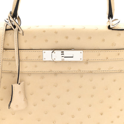 Hermes Ostrich Kelly Sellier 28 Parchemin 8 of 10