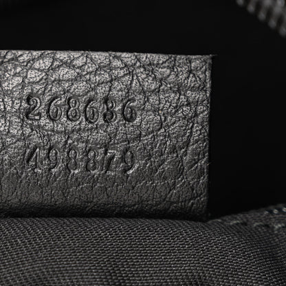 Gucci Denim Monogram Abbey D Ring Hobo Black 7 of 11