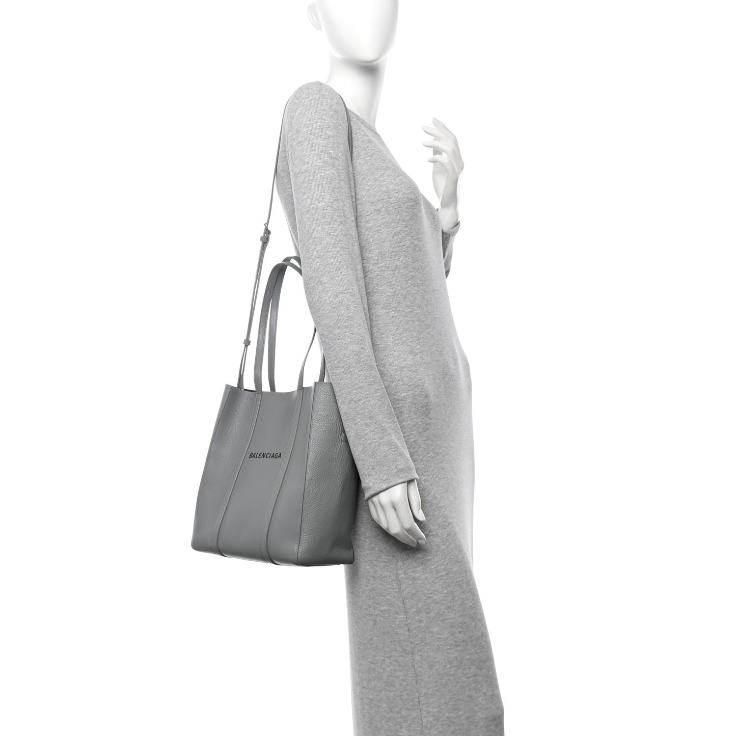 Calfskin XS Everyday Tote Balenciaga Grey Black