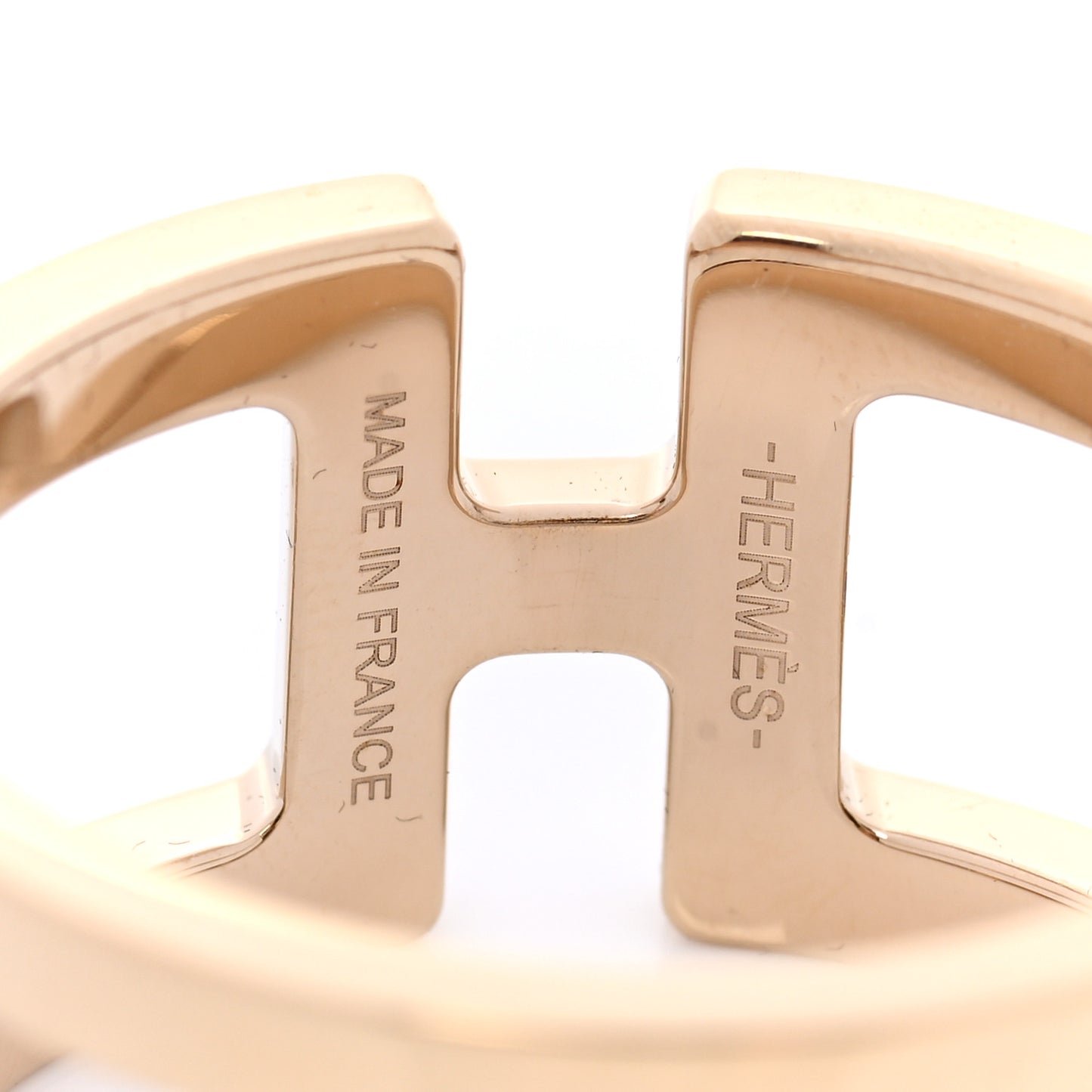 Permabrass H en Rond Scarf Ring Rose Gold