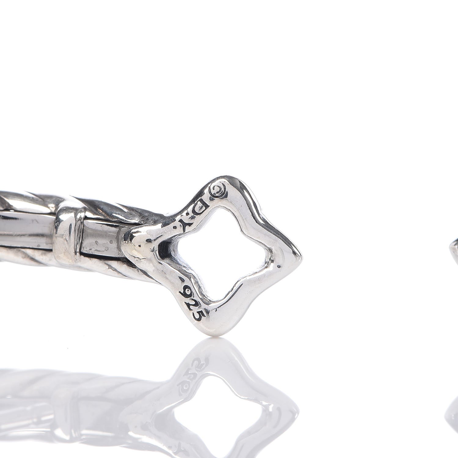 David Yurman Sterling Silver Medium Cable Classics Hoop Earrings 4 of 4