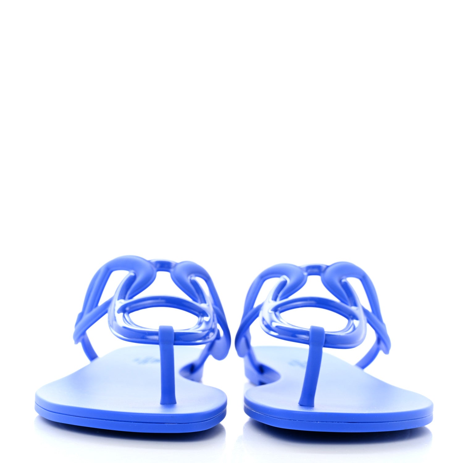Hermes Rubber Womens Egerie Sandals 39 Bleu Outremer 2 of 9